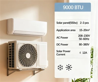9000btu Solar Power Air Conditioner Għad-Dar